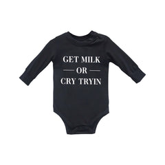 GET MILK BABY LONG SLEEVE ONESIE